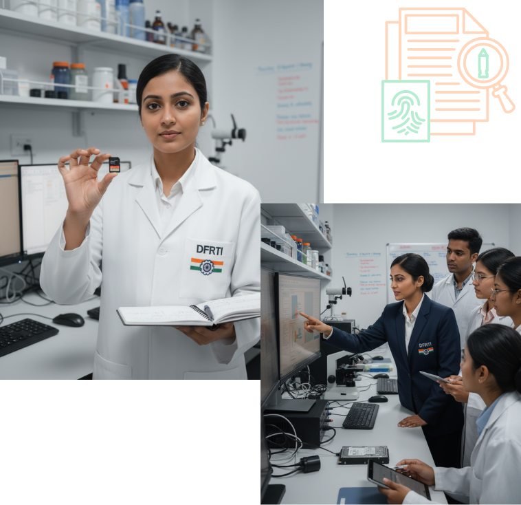 digital forensics courses online enroll easily instant access learning modules mobile friendly expert mentoring case study labs practical training certification india www.dfrti.com